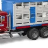 Bruder 02830 Mack Granite Cattle Transportation Truck with 1 Cattle