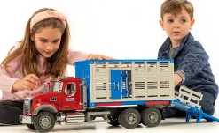 Bruder 02830 Mack Granite Cattle Transportation Truck with 1 Cattle