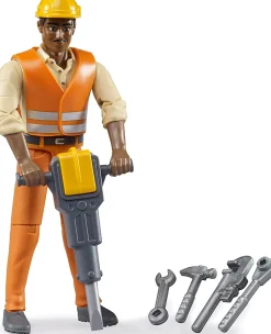 Bruder bworld Construction Worker Medium Skin with Accessories
