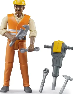 Bruder bworld Construction Worker Medium Skin with Accessories