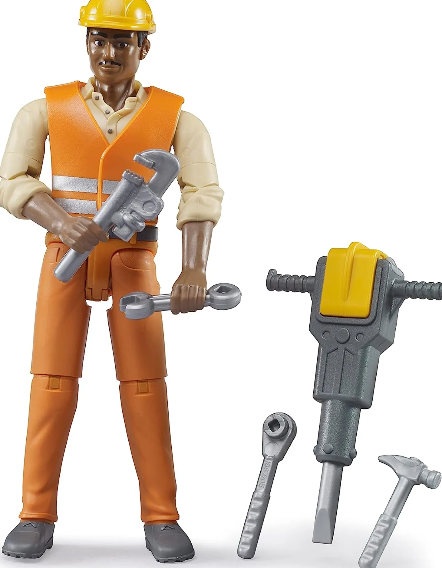Bruder bworld Construction Worker Medium Skin with Accessories