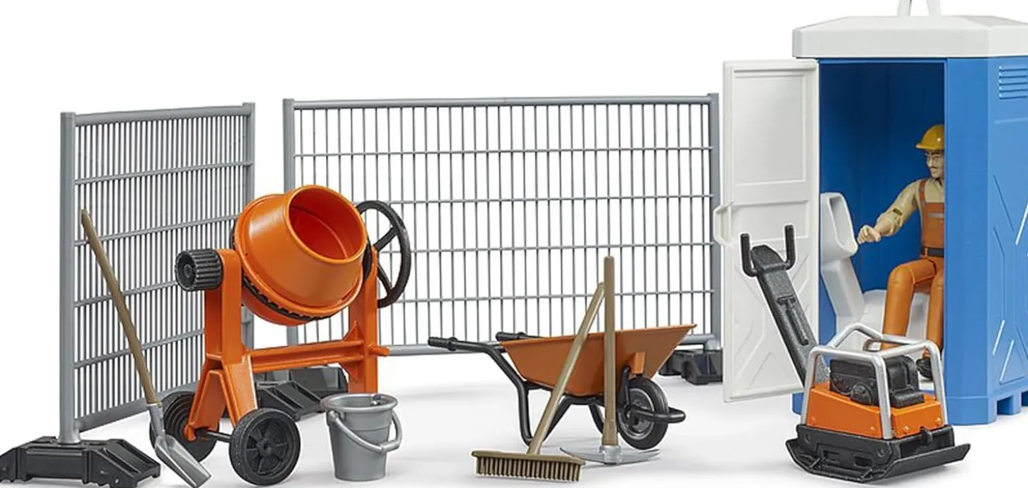 Bruder bworld Construction Set: Mixer, railings, Figure, Accessories