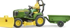 Bruder bworld John Deere X949 Lawn Tractor with Trailer and bworld Figure