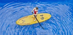 Bruder bworld Life Guard Action Figure with Stand Up Paddle Board, 62785