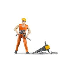 Bruder Construction Worker Action Figure with Accessories