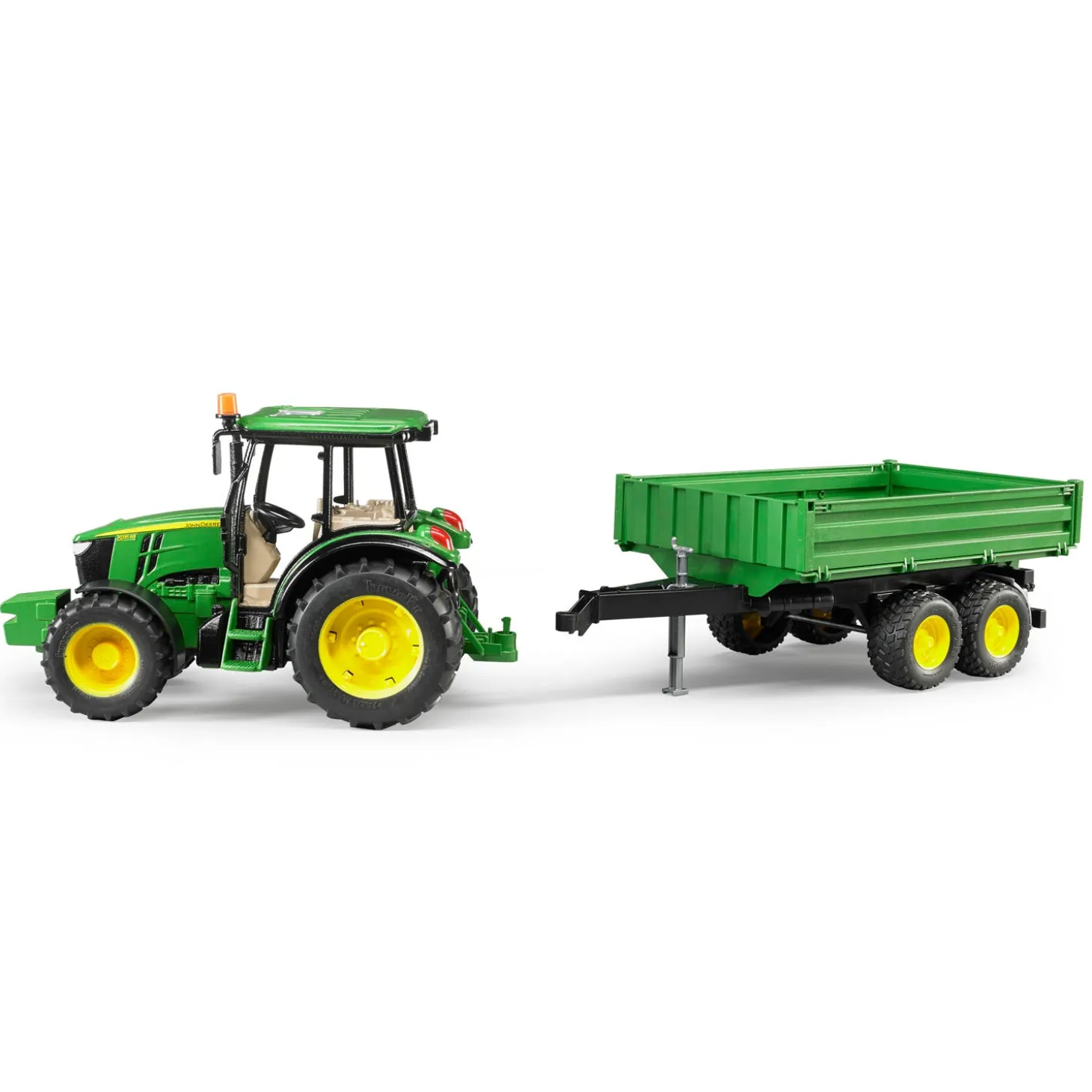 Bruder John Deere 5115M Tractor with Farm Trailer