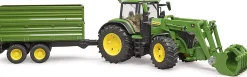 Bruder John Deere 7R 350 with Frontloader and Trailer