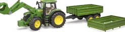 Bruder John Deere 7R 350 with Frontloader and Trailer