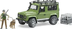 Bruder Land Rover Defender with Forester and Dog