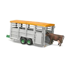 Bruder Livestock Trailer with 1 Cow