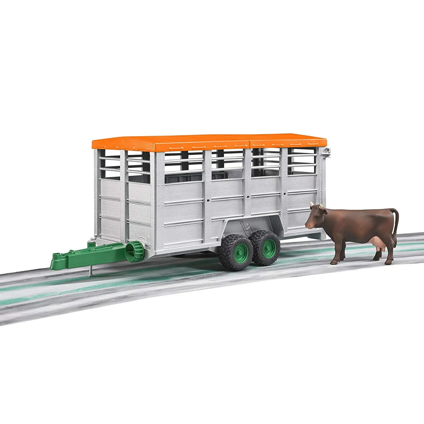 Bruder Livestock Trailer with 1 Cow