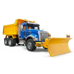 Bruder MACK Granite Dump Truck with Snow Plow Blade