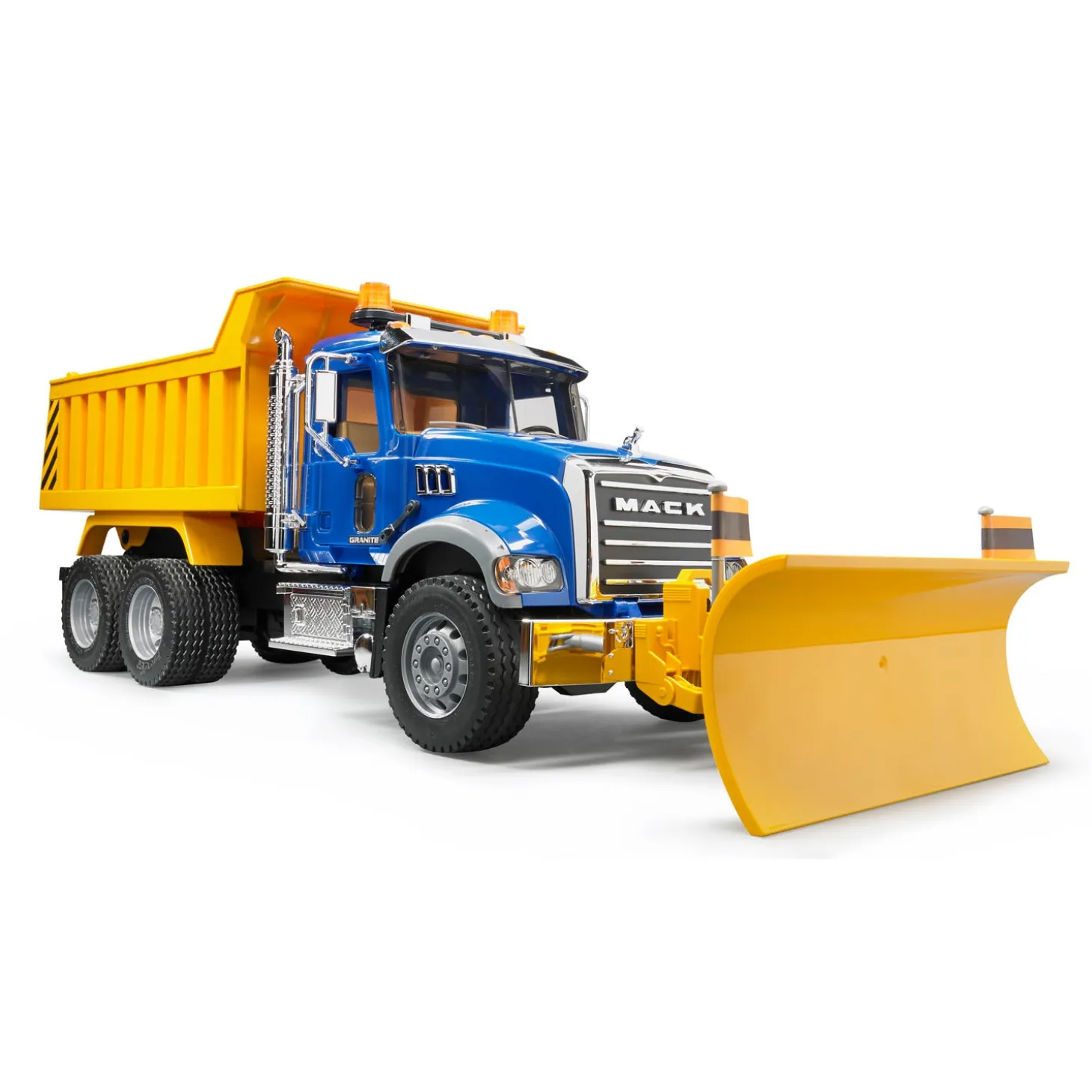 Bruder MACK Granite Dump Truck with Snow Plow Blade