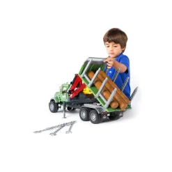 Bruder MACK Granite Timber Truck with Loading Crane and 3 Tree Trunk Logs, 02824