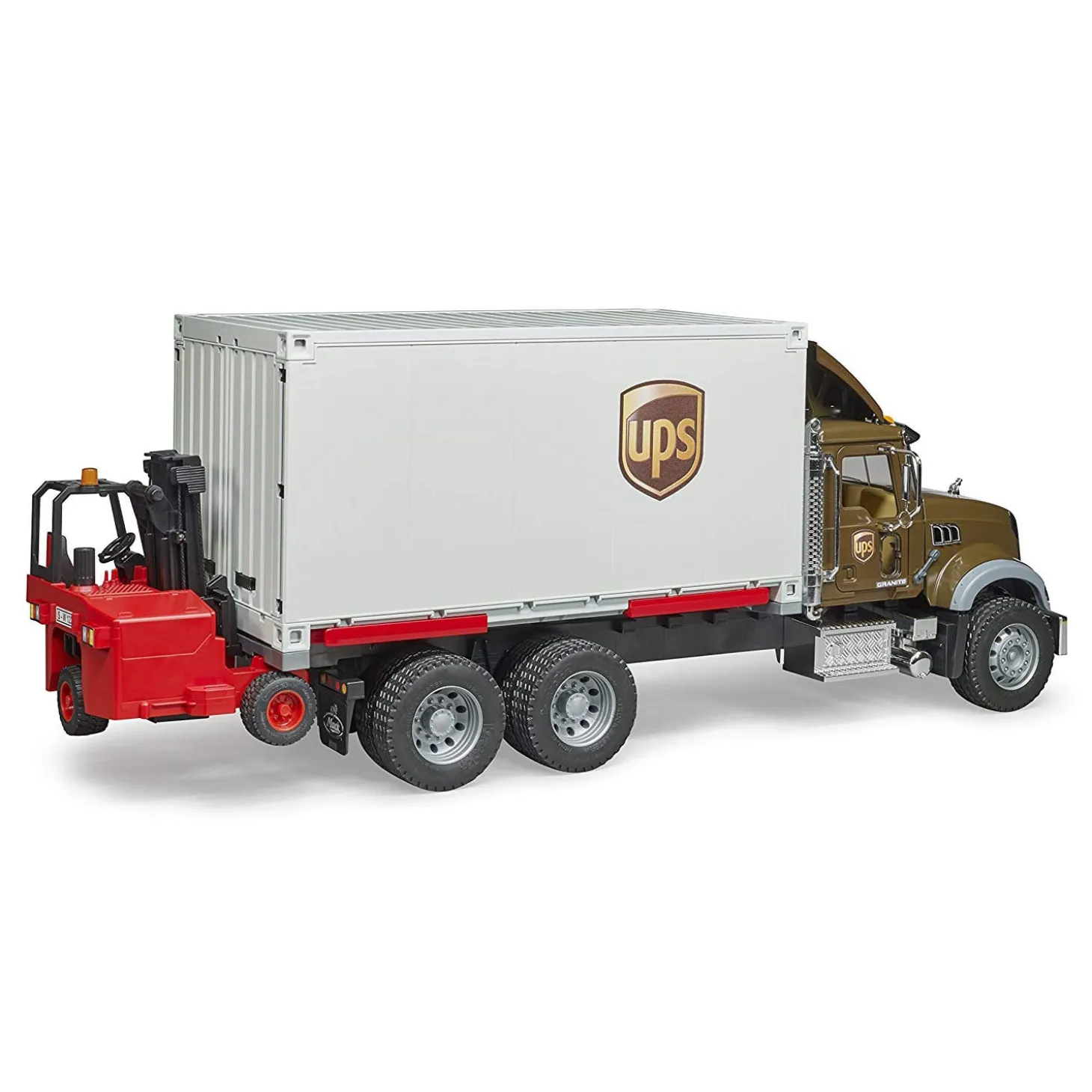 Bruder MACK Granite UPS Logistics Truck with Forklift, 02828