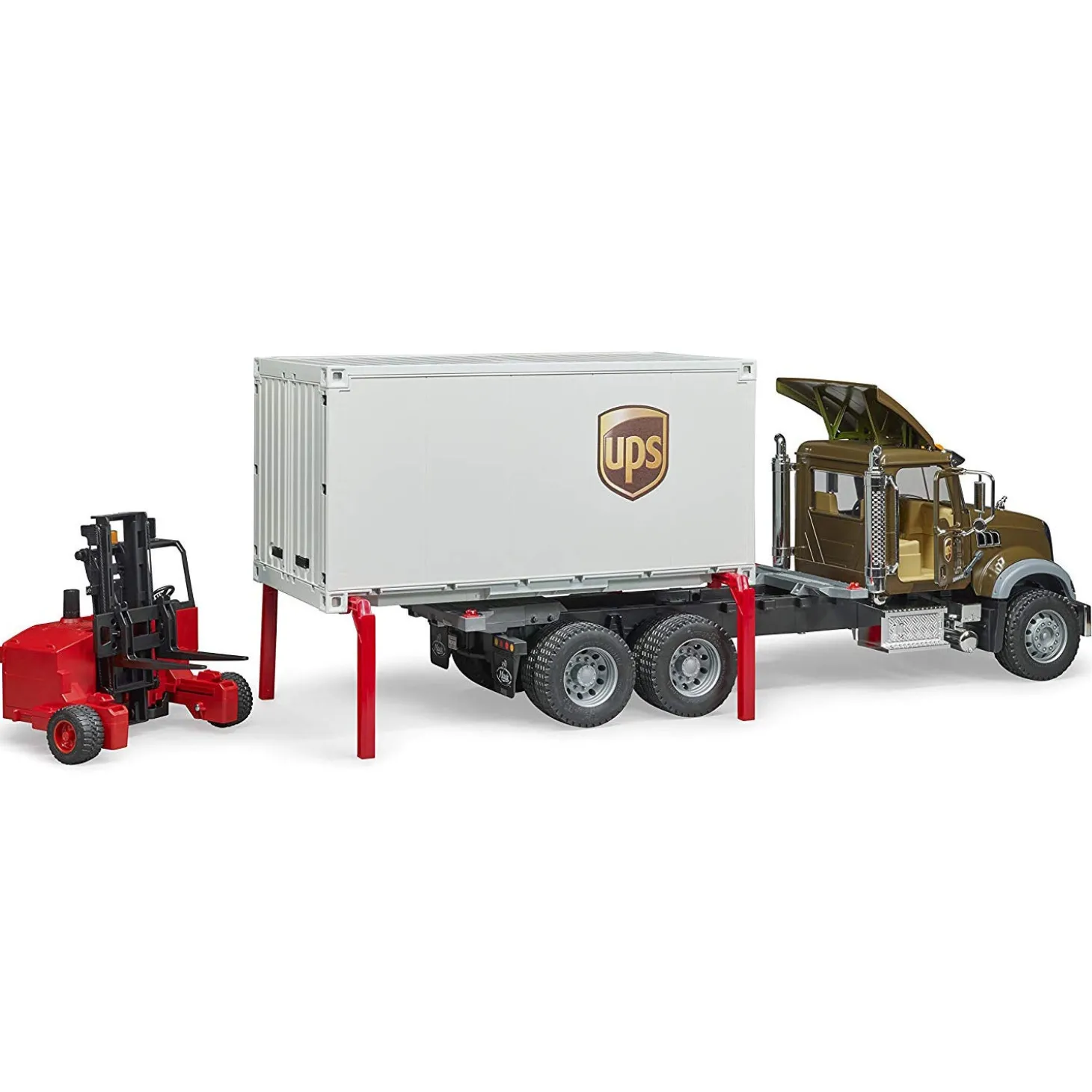 Bruder MACK Granite UPS Logistics Truck with Forklift, 02828