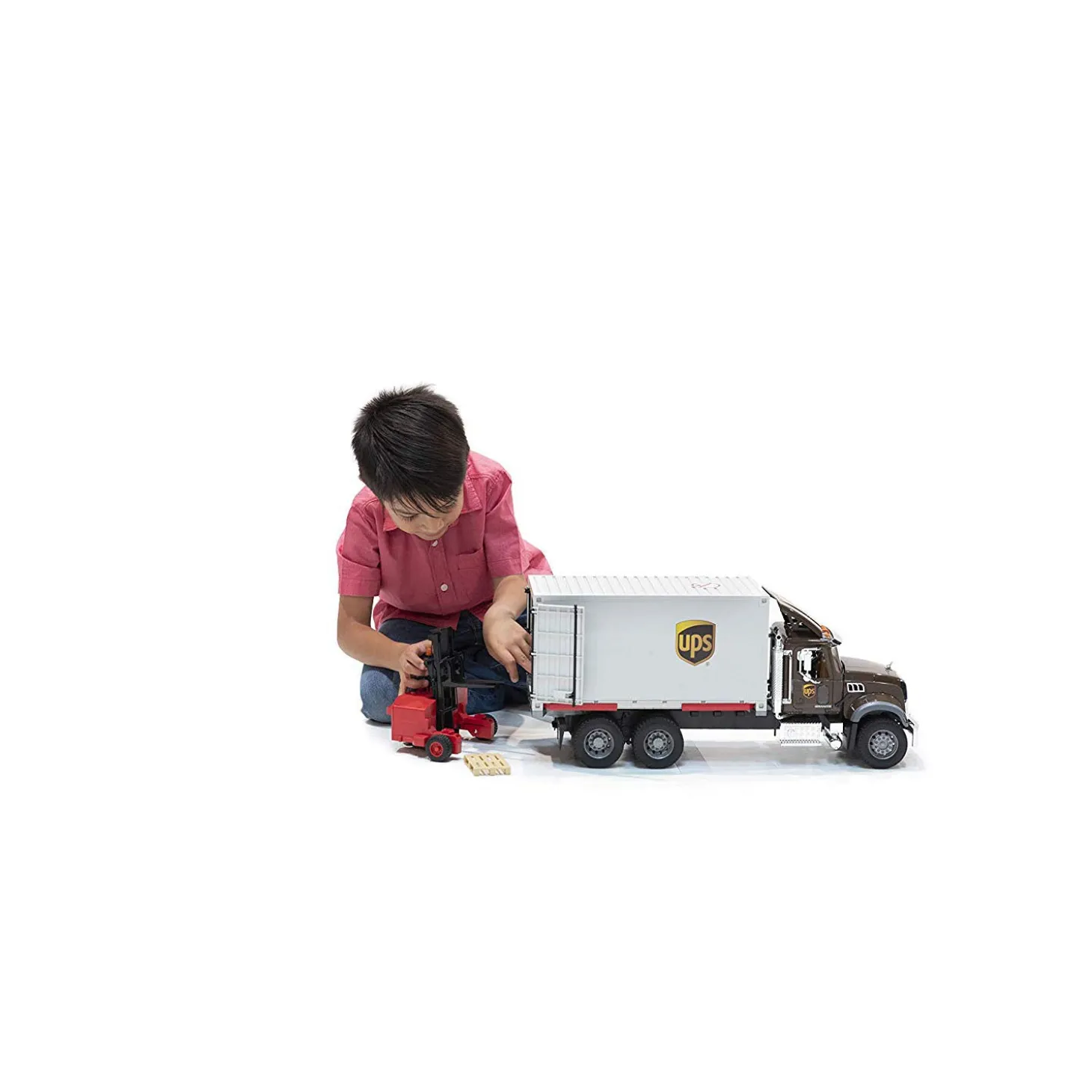 Bruder MACK Granite UPS Logistics Truck with Forklift, 02828