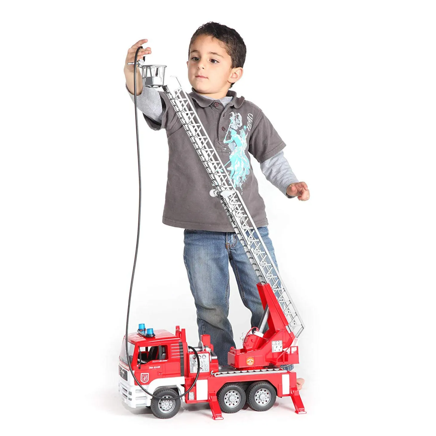 Bruder MAN Fire engine with water pump with Light/Sound Mod.
