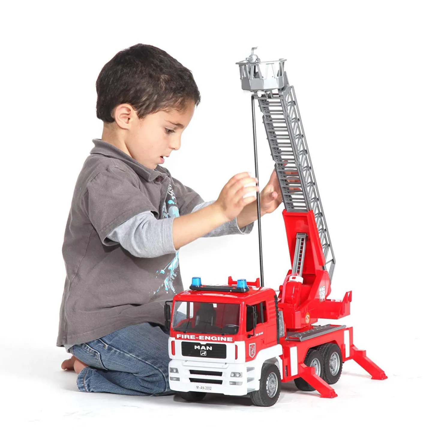 Bruder MAN Fire engine with water pump with Light/Sound Mod.
