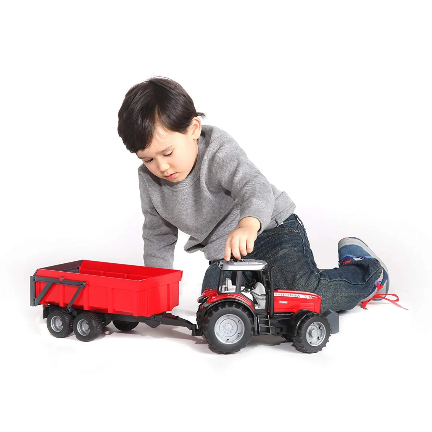 Bruder Massey Ferguson 7480 with Tipping Trailer
