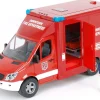 Bruder MB Sprinter Ambulance with Paramedic Fireman Figure, Integrated Light & Sound Module