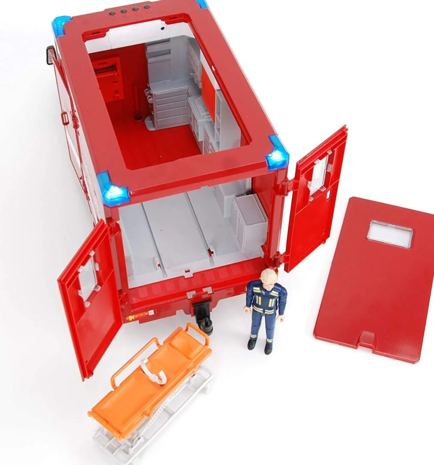 Bruder MB Sprinter Ambulance with Paramedic Fireman Figure, Integrated Light & Sound Module