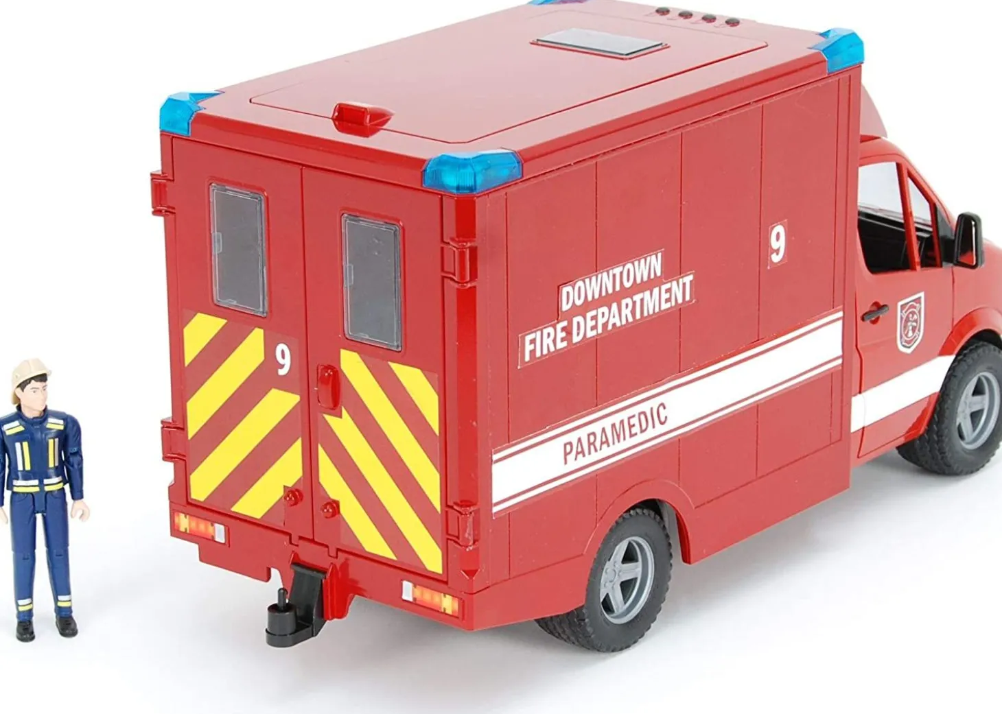 Bruder MB Sprinter Ambulance with Paramedic Fireman Figure, Integrated Light & Sound Module