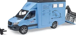 Bruder MB Sprinter Animal Transporter with Horse