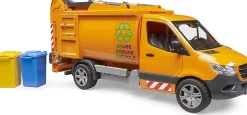 Bruder MB Sprinter Municipal Garbage Vehicle with Garbage Cans