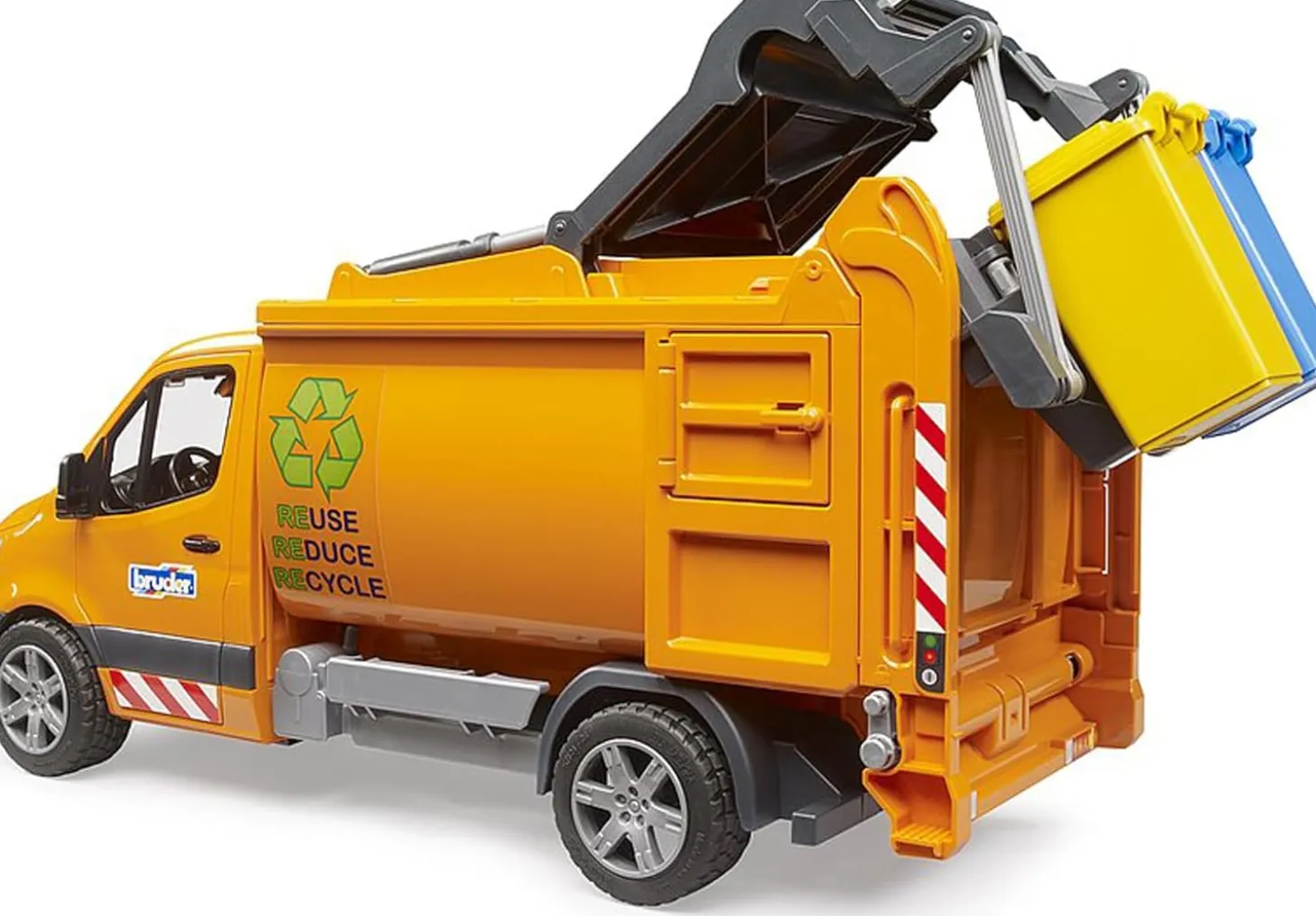 Bruder MB Sprinter Municipal Garbage Vehicle with Garbage Cans