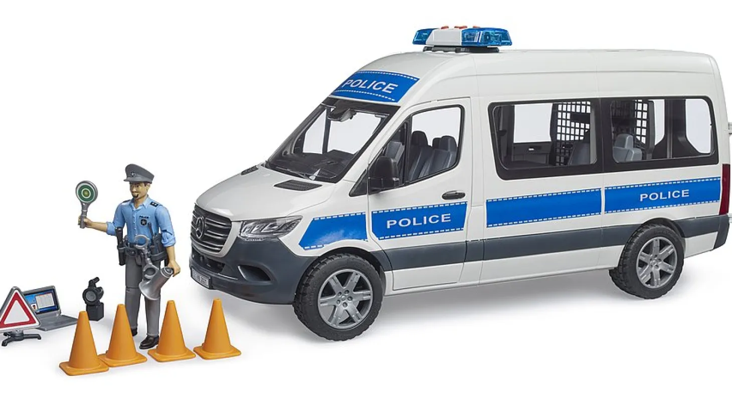 Bruder MB Sprinter Police emergency vehicle with Light & Sound Module