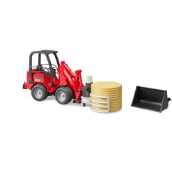 Bruder Schaeffer Compact Loader 2034 with Bale Gripper and Bale
