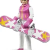 Bruder Snowboarder Woman Action Figure with Accessories, 60420