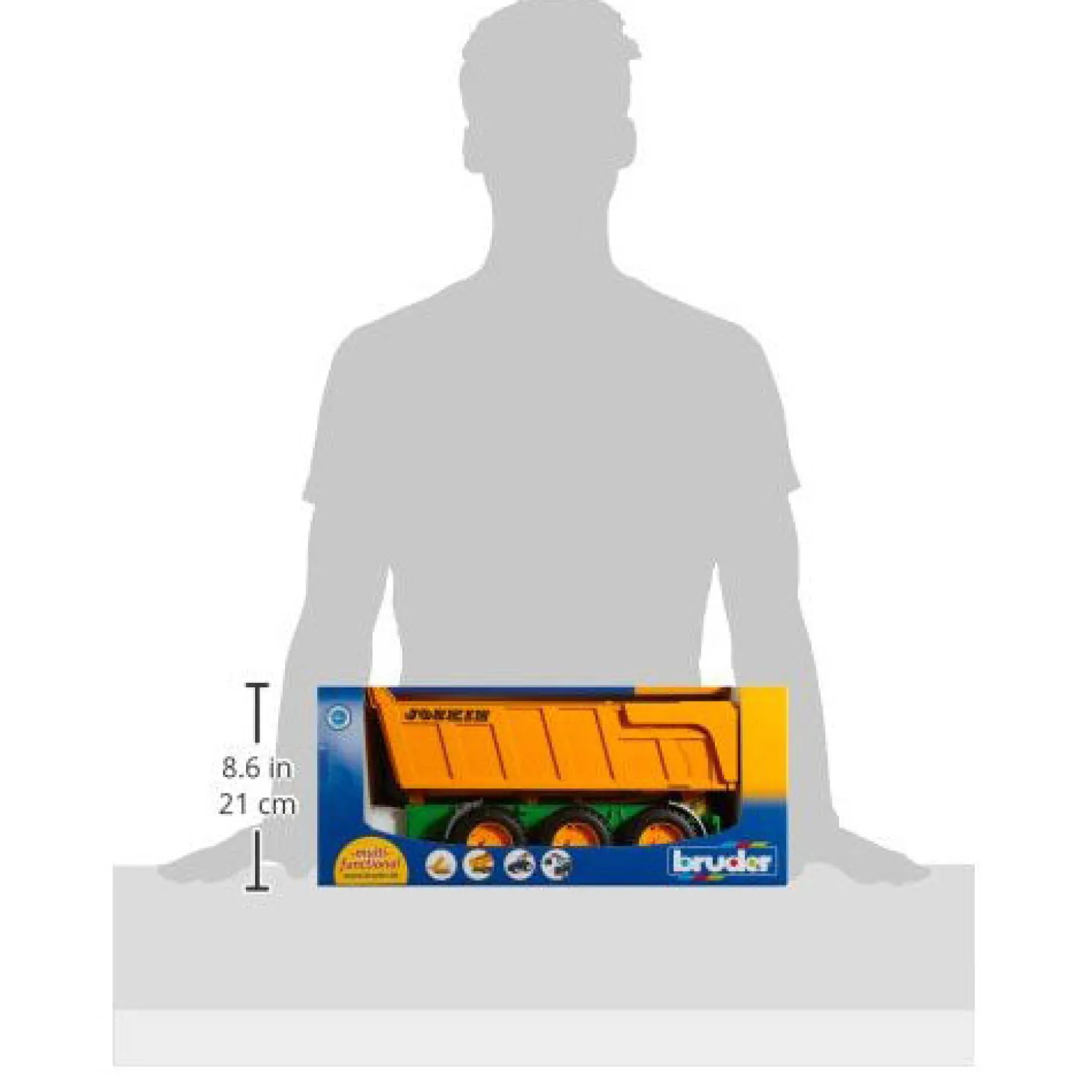 Bruder Toys Joskin Tipping Trailer, 1:16 Scale