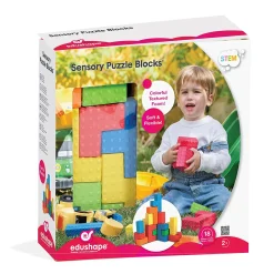 Edushape Easy Grip Puzzle Play Blocks - 18 Pieces