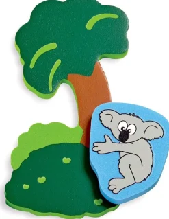Edushape Magic Creations Bathtub Foam Stickers, Jungle Fun, 17 Piece Set