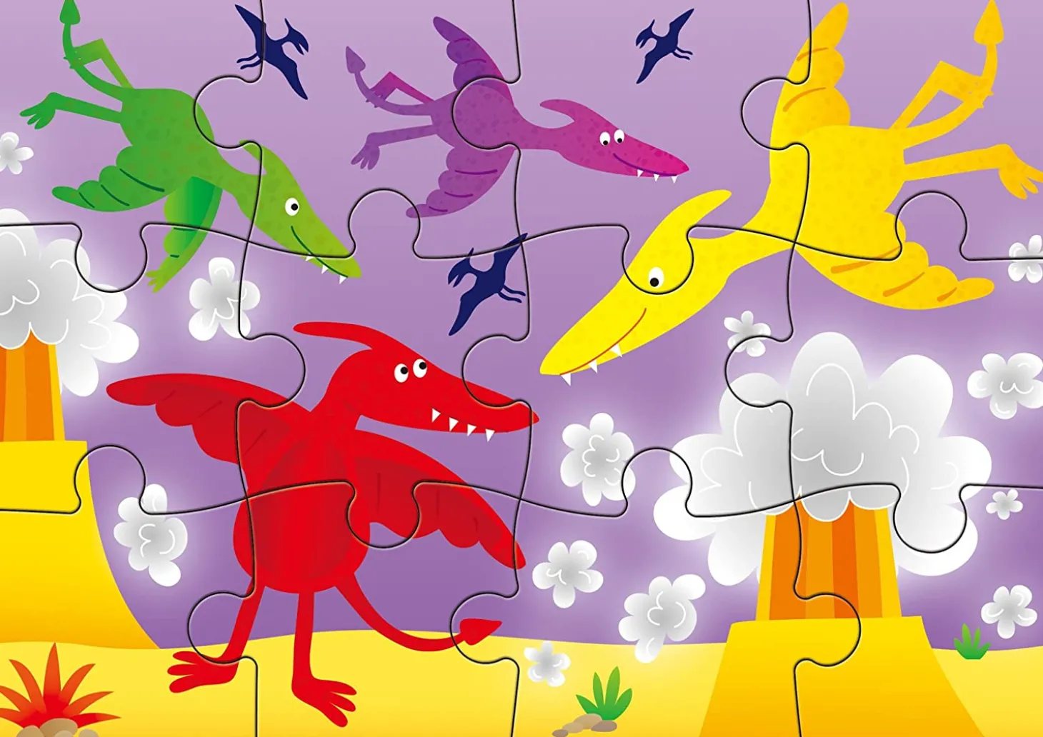 Galt 4 Puzzles In A Box - Dinosaurs