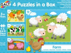 Galt 4 Puzzles In A Box - Farm