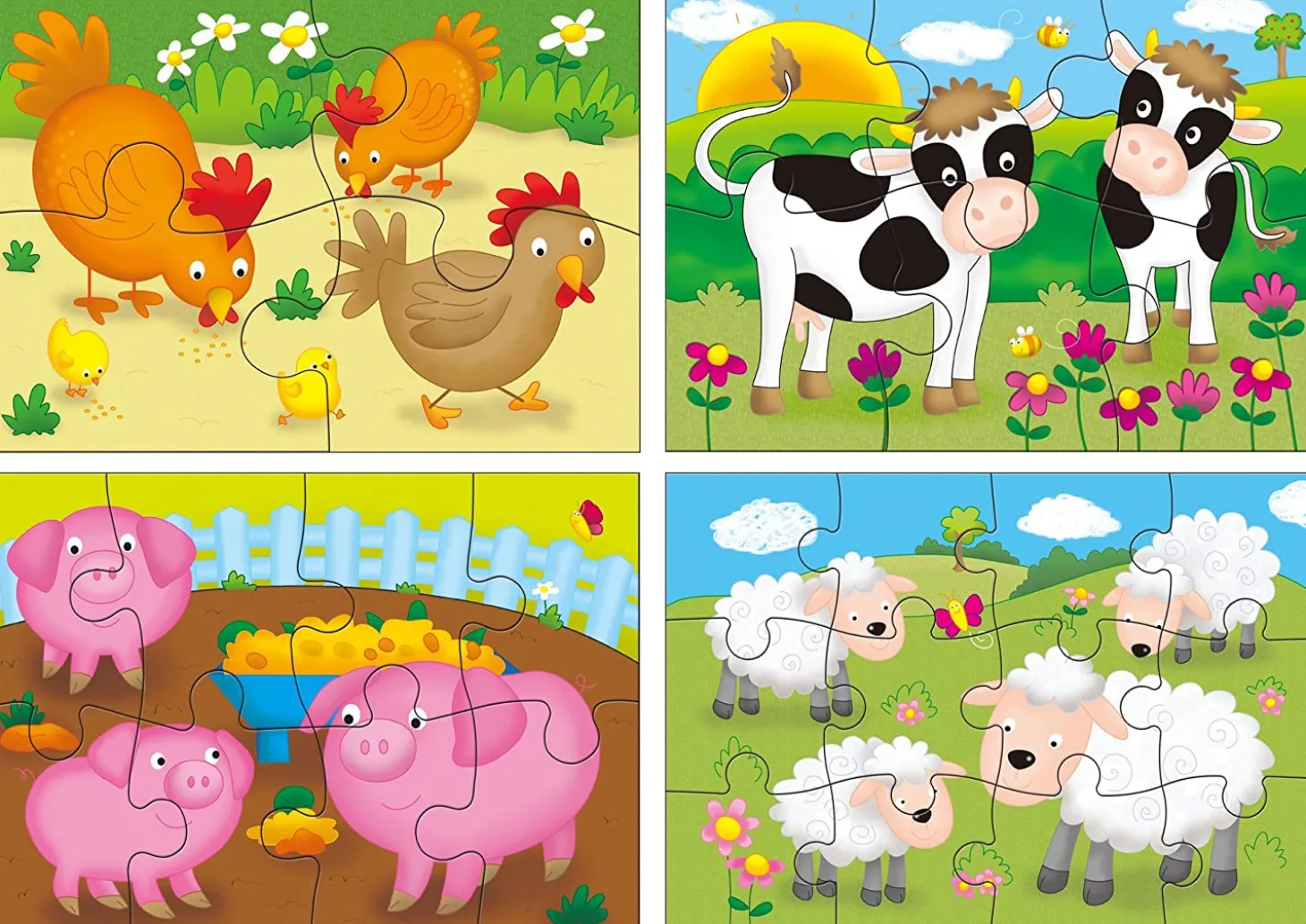 Galt 4 Puzzles In A Box - Farm