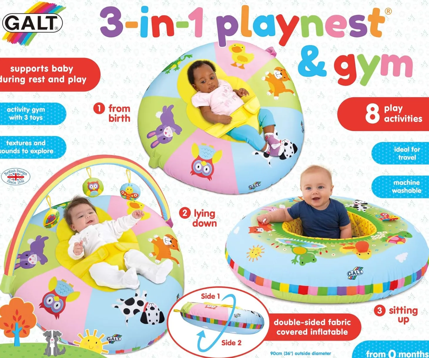Galt Playnest & Gym, 3-in-1