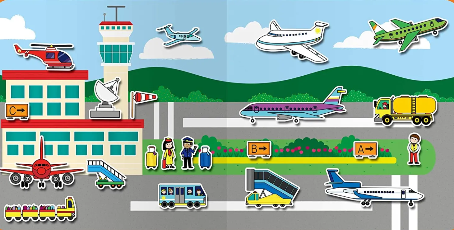 Galt Reusable Sticker Book - Vehicles