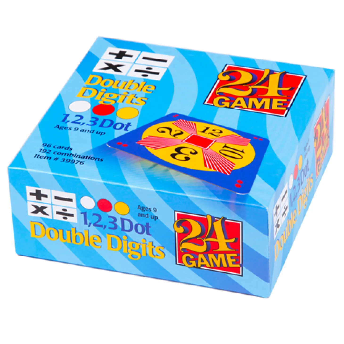 24 Game Double Digits Math Card Game, 96 Card Pack