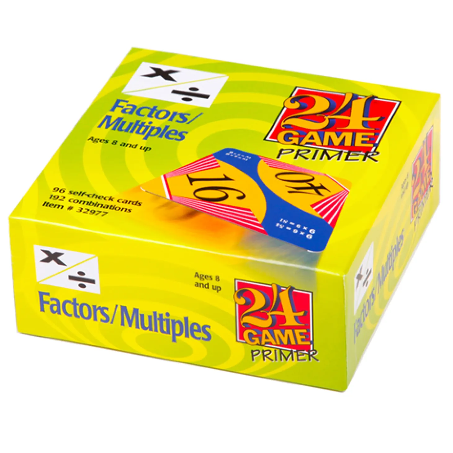 24 Game Factors and Multiples Math Card Game, 96 Card Pack