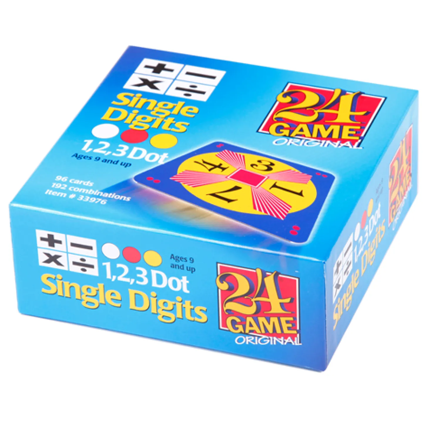 24 Game Single Digits Math Card Game, 96 Card Pack