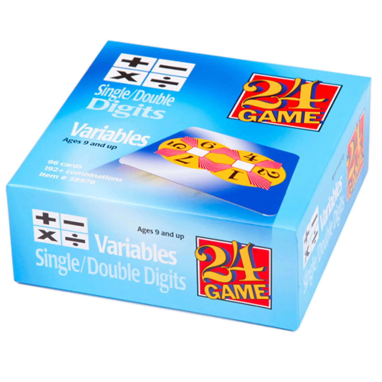 24 Game Variables Math Card Game, 96 Card Pack