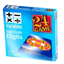 24 Game Variables Math Card Game, 48 Card Pack