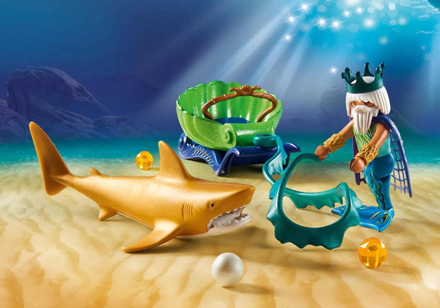 King of the Sea with Shark Carriage