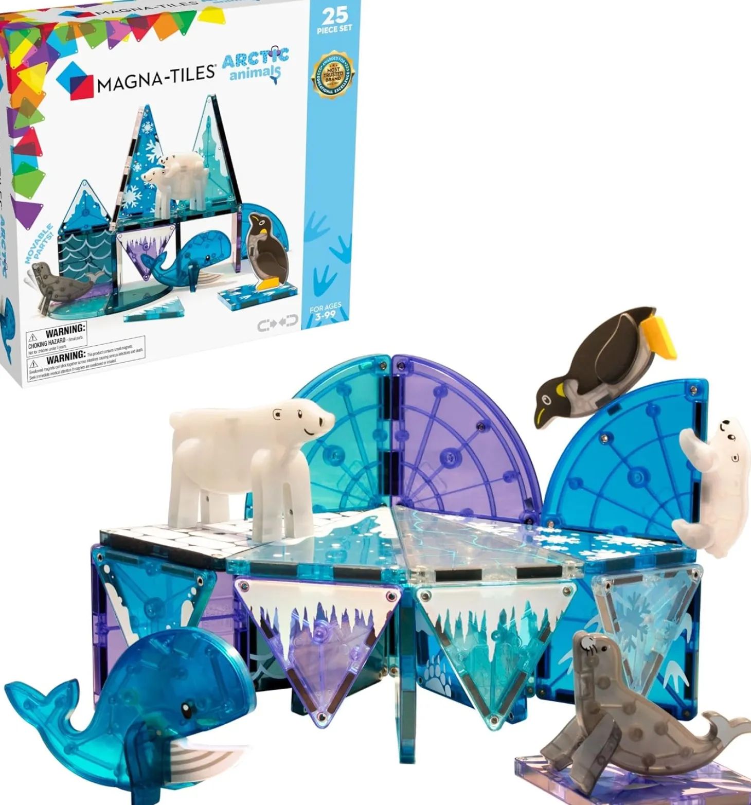MAGNA-TILES Artic Animals Magnetic Construction Set - 25 Piece