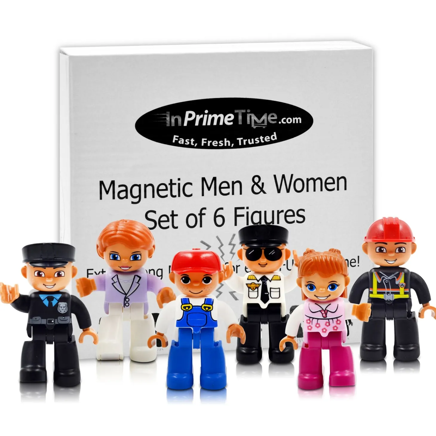 PicassoTiles Magnetic Magnetic Men - 6pc