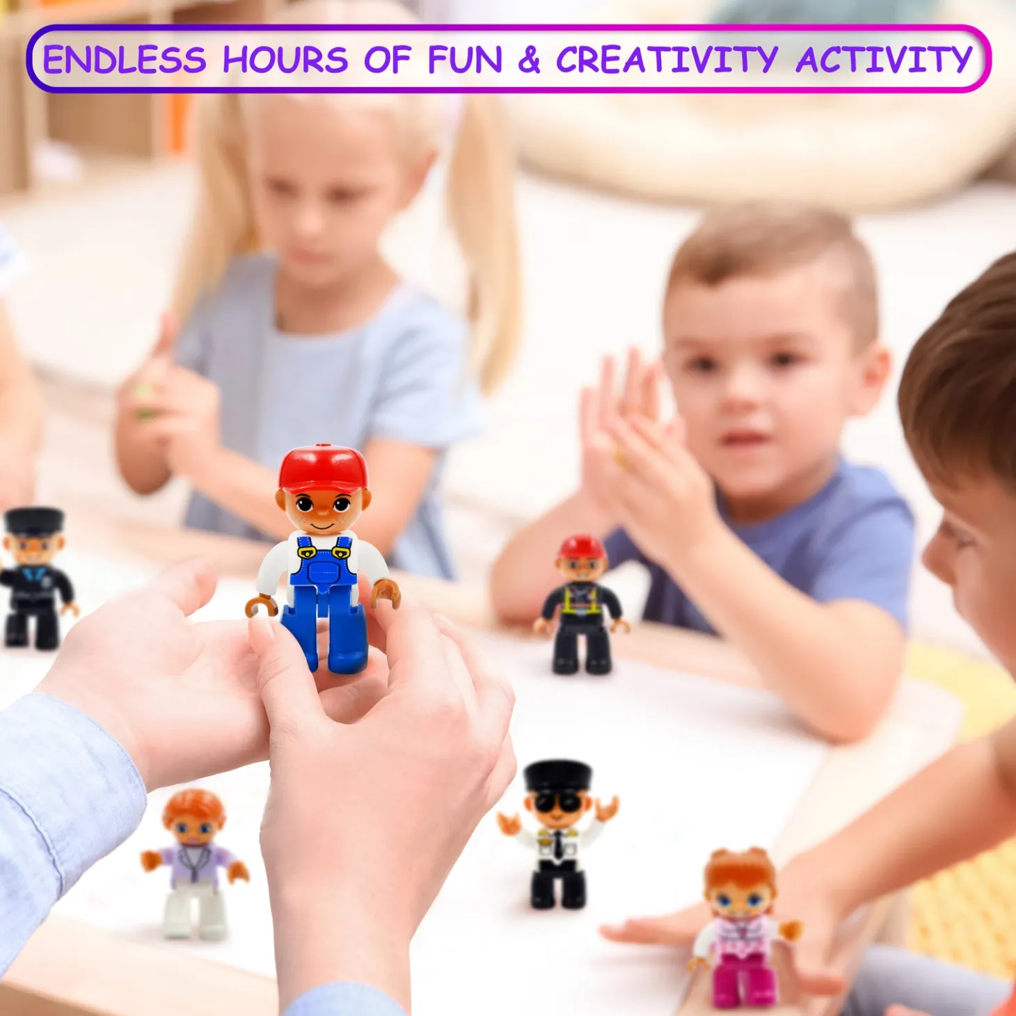 PicassoTiles Magnetic Magnetic Men - 6pc